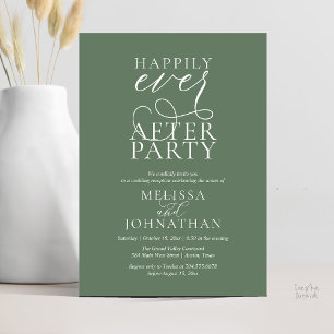 Invitation Fête de Mariage Happily Ever After, Réception de M