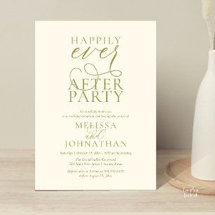 Invitation Fête de Mariage Happily Ever After, Réception de M