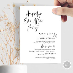 Invitation Fête de Mariage "Heureux à Tout Jamais", Dîner Int