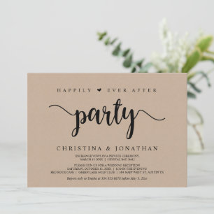 Invitation Fête de Mariage heureux pour toujours, Kraft Moder