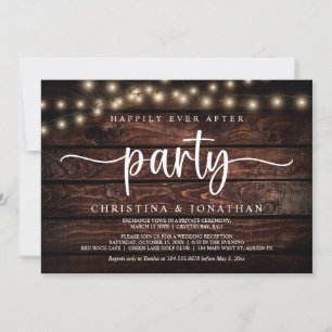 Invitation Fête de Mariage Heureux pour Toujours, Mariage Int