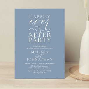 Invitation Fête de Mariage Heureux Pour Toujours, Réception d