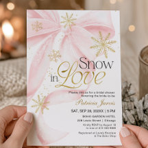 Fête de mariage hivernale avec un nœud rose sous l