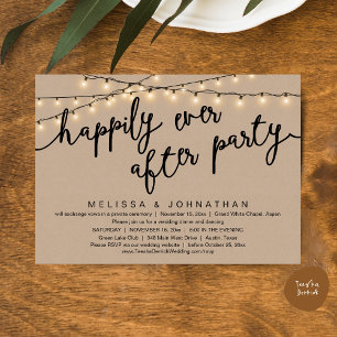 Invitation Fête de Mariage "Ils vécurent heureux à tout jamai
