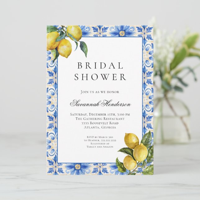 Invitation Fête de mariage italien d'été (Debout devant)