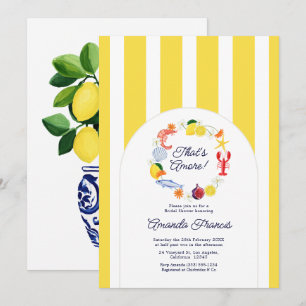 Invitation Fête de mariage italienne côtière pour la générati