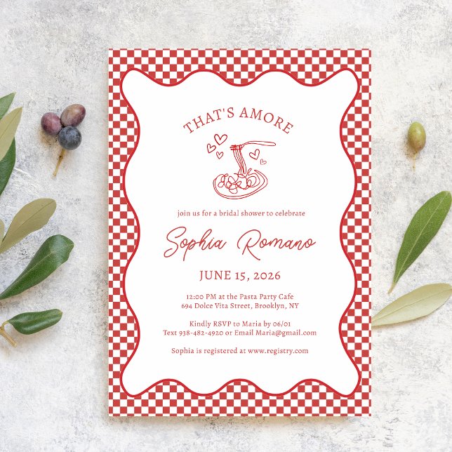 Invitation Fête de Mariage Italienne That's Amore  (Créateur téléchargé)