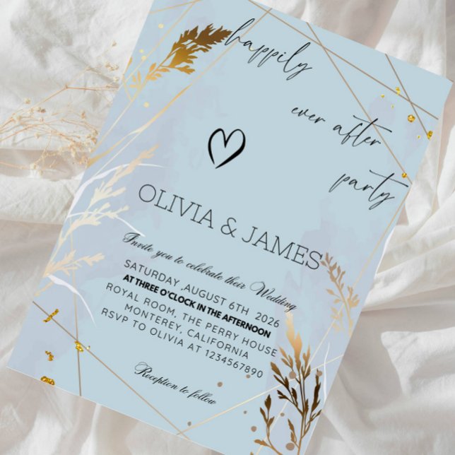 Invitation Fête de Mariage « Joyeux À Tout Jamais » (Créateur téléchargé)