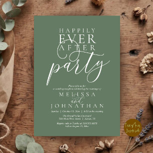 Invitation Fête de Mariage 'Joyeux Pour Toujours', Mariage Él