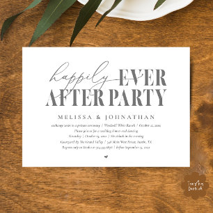 Invitation Fête de Mariage 'Jusqu'à la fin des temps', Récept
