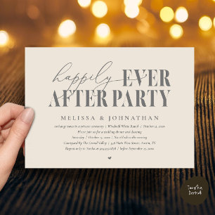 Invitation Fête de Mariage 'Jusqu'à la fin des temps', Récept
