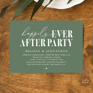 Invitation Fête de Mariage 'Jusqu'à la fin des temps', Récept