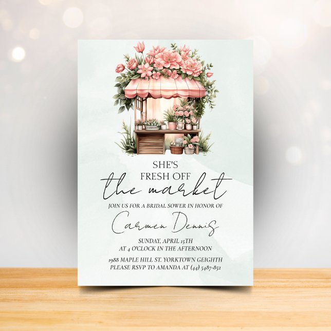 Invitation Fête de Mariage : La Mariée Quitte le Marché  (Créateur téléchargé)