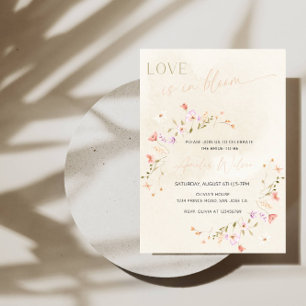 Invitation Fête de mariage « L'amour est en fleur » - Thème j
