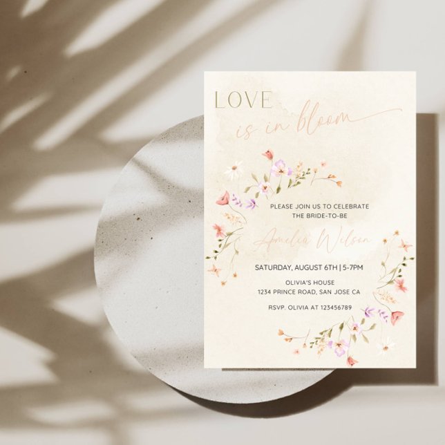 Invitation Fête de mariage « L'amour est en fleur » - Thème j (Créateur téléchargé)