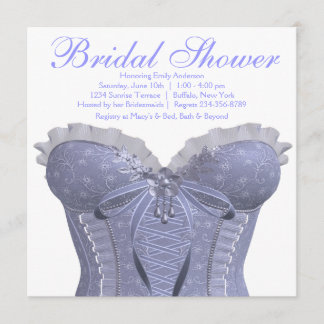 Invitation Fête de mariage Lavande Corset Violet