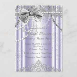 Invitation Fête de mariage Lavande et Perle Grise