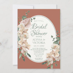 Invitation Fête de mariage lesbien Tropical Floral Aquarelle