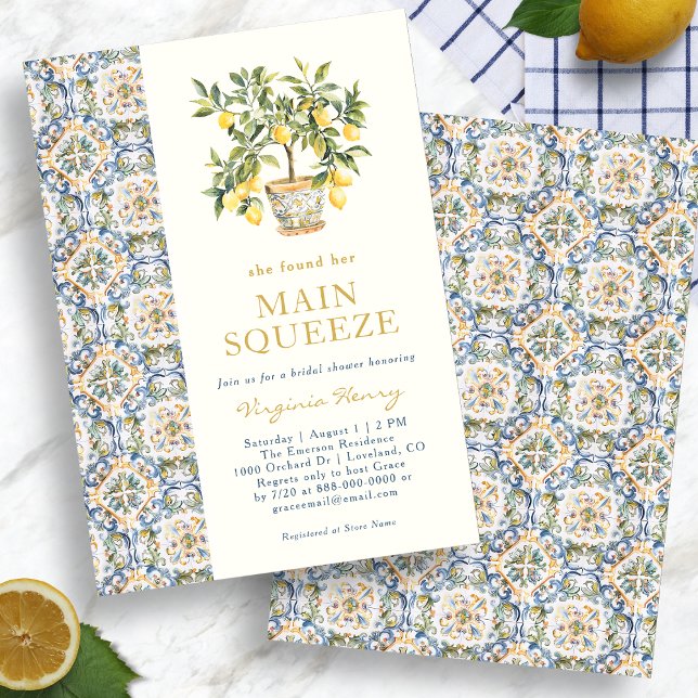 Invitation Fête de Mariage Main Squeeze (Main Squeeze Bridal Shower Invitation
)