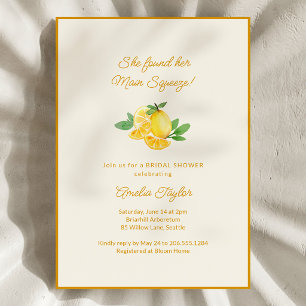 Invitation Fête de mariage Main Squeeze Citron Fruit Citrus