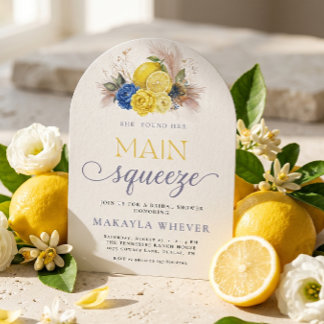Invitation Fête de mariage Main Squeeze Lemon Méditerranéen