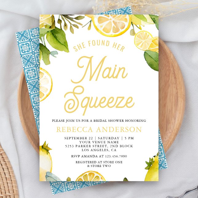 Invitation Fête de mariage Main Squeeze Lemon Orchard Citrus (Créateur téléchargé)