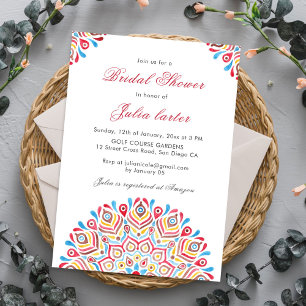 Invitation Fête de mariage Mandala Festival Mexique