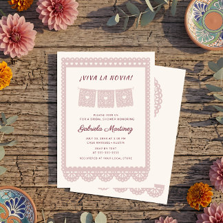 Invitation Fête de mariage mexicaine Dusty Rose Viva la Novia