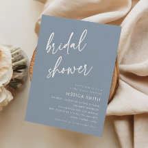 Fête de mariage minimaliste bleu poussiéreux