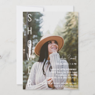 Invitation Fête de mariage minimaliste moderne pour la mariée