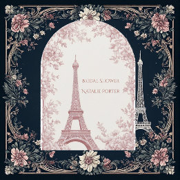 Invitation Fête de Mariage Miss à Mrs Paris Arch en Style Sha