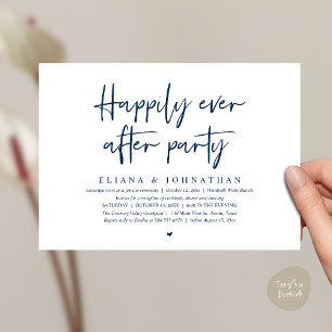 Invitation Fête de Mariage Moderne et Heureux Pour Toujours