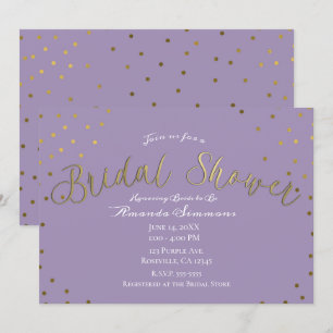 Invitation Fête de Mariage Moderne Glamour Lilac Pourpre et O