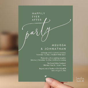 Invitation Fête de Mariage Moderne Heureux à Tout Jamais