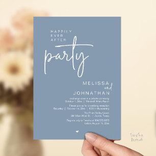 Invitation Fête de Mariage Moderne, Heureux pour Toujours