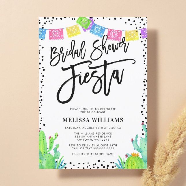 Invitation Fête de mariage moderne mexicaine Fiesta (Créateur téléchargé)