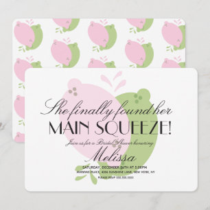 Invitation Fête de mariage Moderne Pink Lemonade Citron Vert