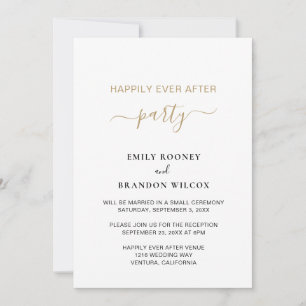 Invitation Fête de mariage or "Happily Ever After Party"