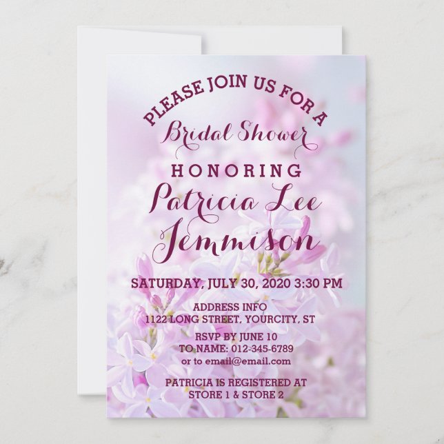 Invitation Fête de mariage personnalisable (Devant)