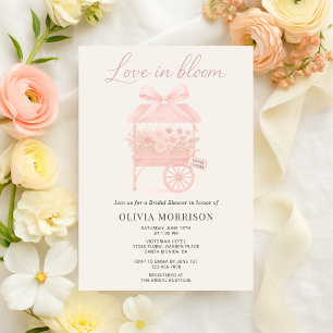 Invitation Fête de mariage Pink Love in Bloom Marché aux Fleu