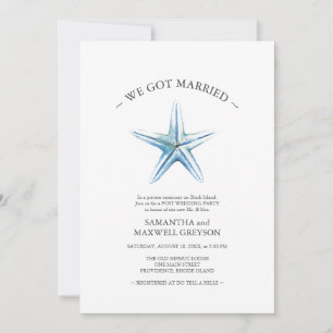 Invitation Fête de mariage post-plage Étoile de mer