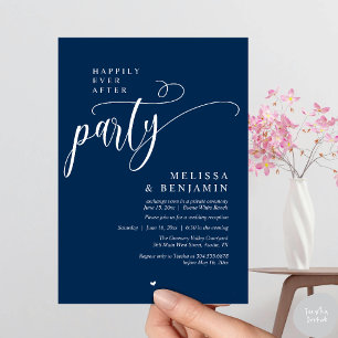 Invitation Fête de Mariage, Réception Moderne Minimaliste