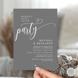 Invitation Fête de Mariage, Réception Moderne Minimaliste