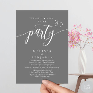 Invitation Fête de Mariage, Réception Moderne Minimaliste