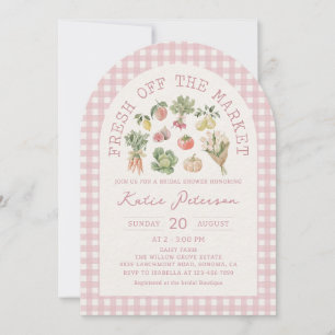 Invitation Fête de mariage Rose Fraîche du Marché