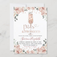 Fête de mariage Rose Gold Dusty Petals et Prosecco