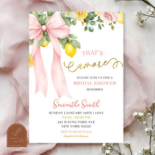 Invitation Fête de mariage Ruban Rose Amalfi Lemon That's Amo