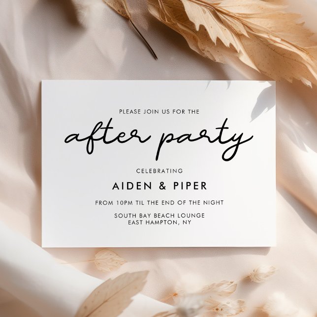 Invitation Fête de mariage simple après la cérémonie (Créateur téléchargé)