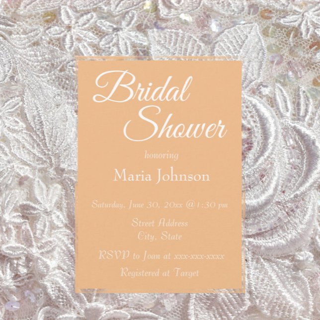 Invitation Fête de Mariage Simple Style Peche (In Situ Wedding)