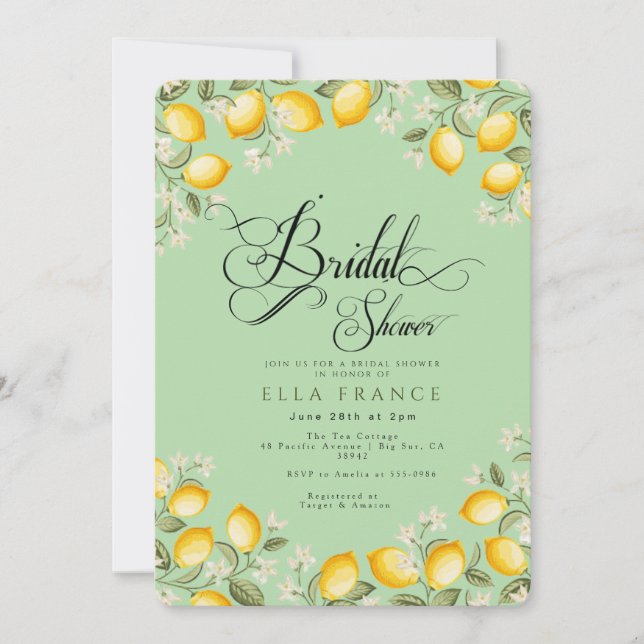 Invitation Fête de mariage sous le signe des fleurs et des ci (Devant)